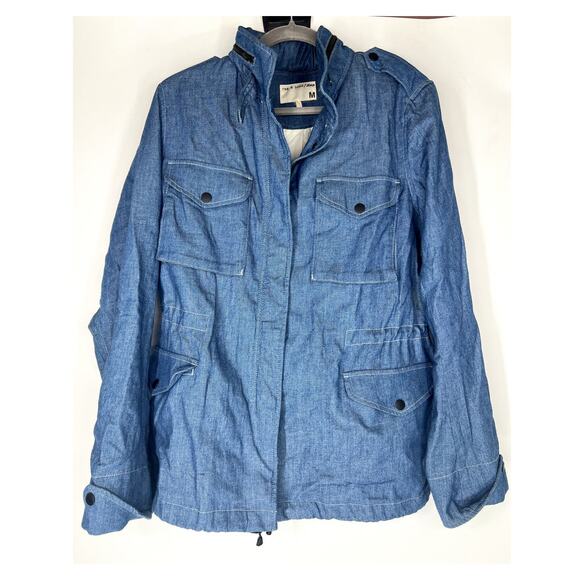 Rag & Bone chambray denim utility style jacket M - Picture 1 of 7